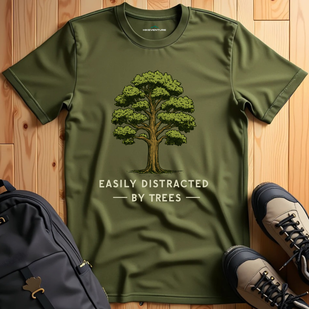 Easily Distracted by Trees- Oak T-Shirt