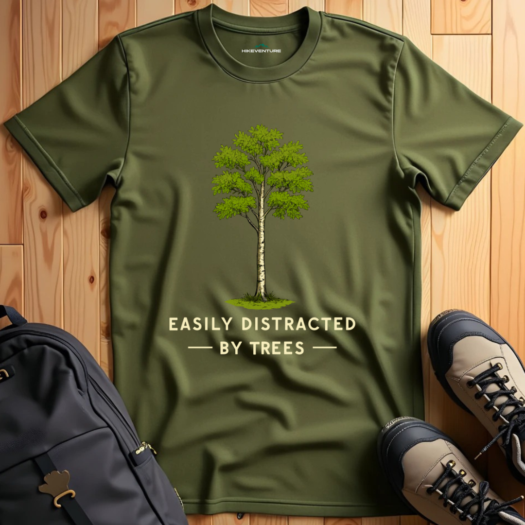 Easily distracted by trees- Birch T-Shirt