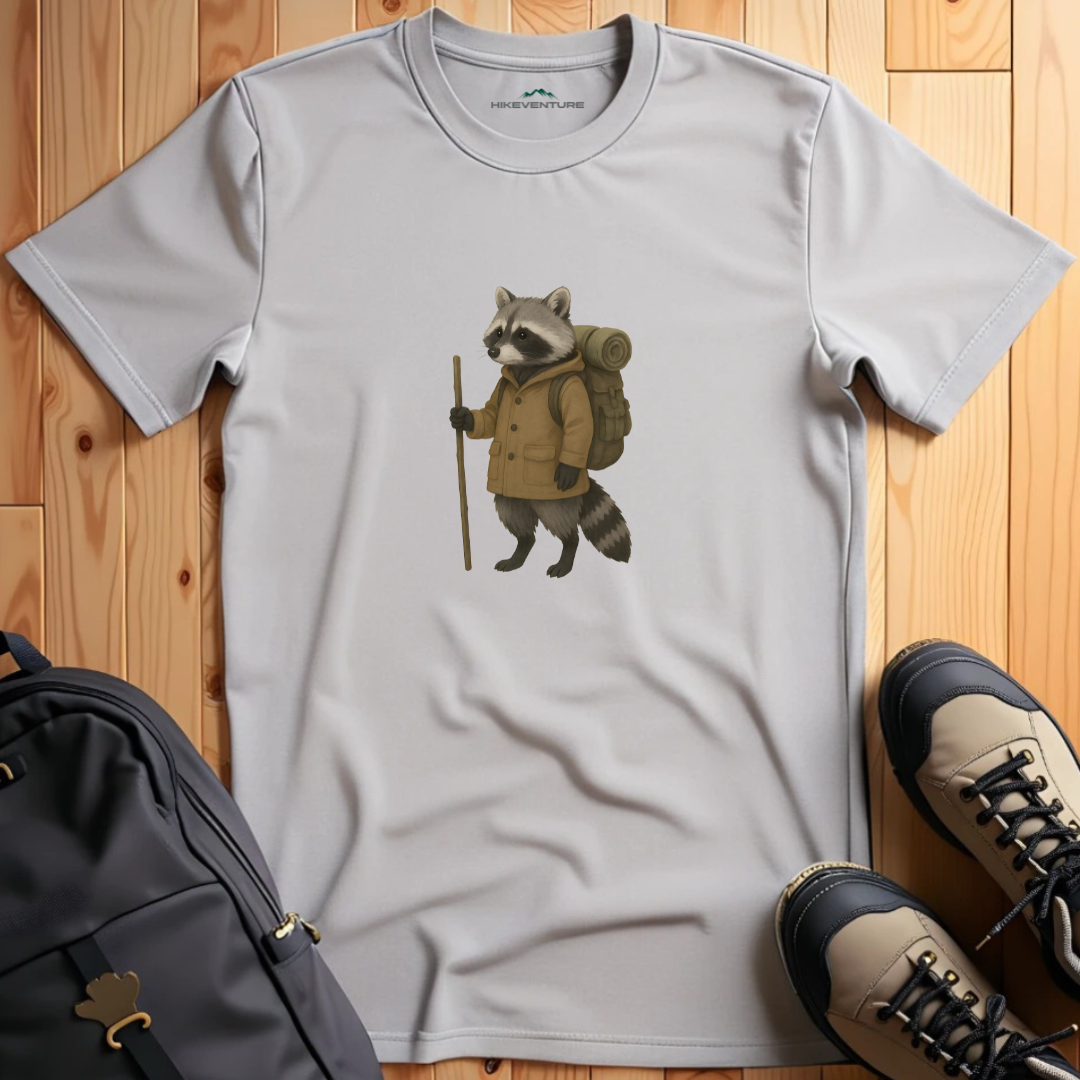Hiking Raccoon T-Shirt