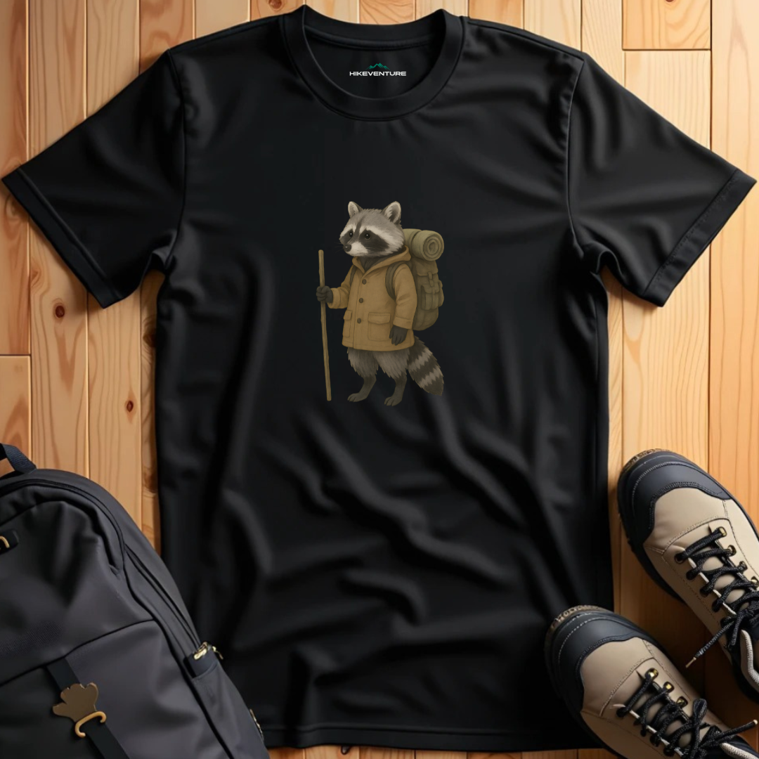 Hiking Raccoon T-Shirt