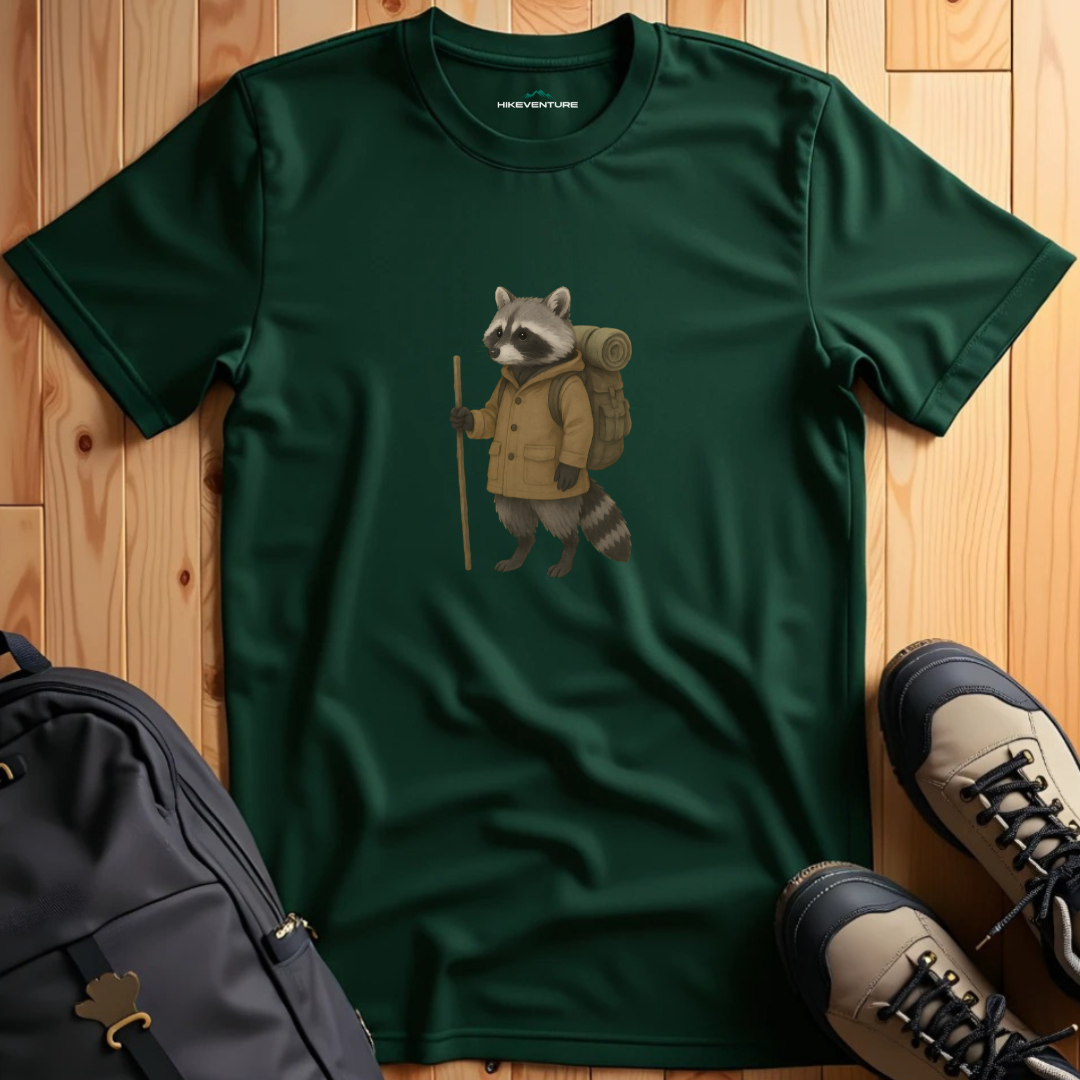 Hiking Raccoon T-Shirt