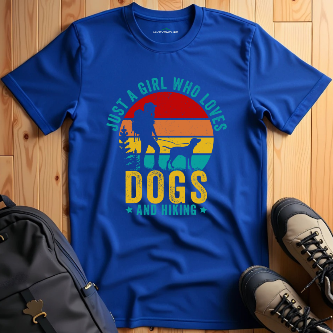 Just a Girl Who Loves Dogs and Hiking T-Shirt