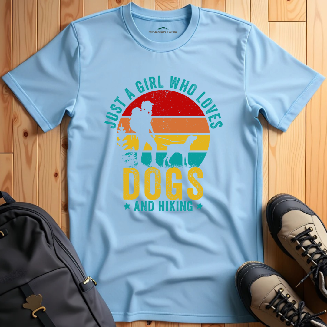Just a Girl Who Loves Dogs and Hiking T-Shirt