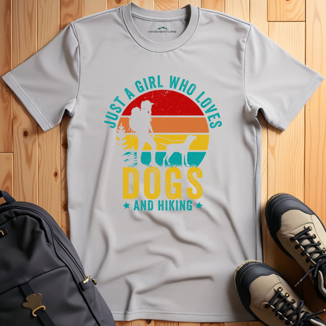 Just a Girl Who Loves Dogs and Hiking T-Shirt