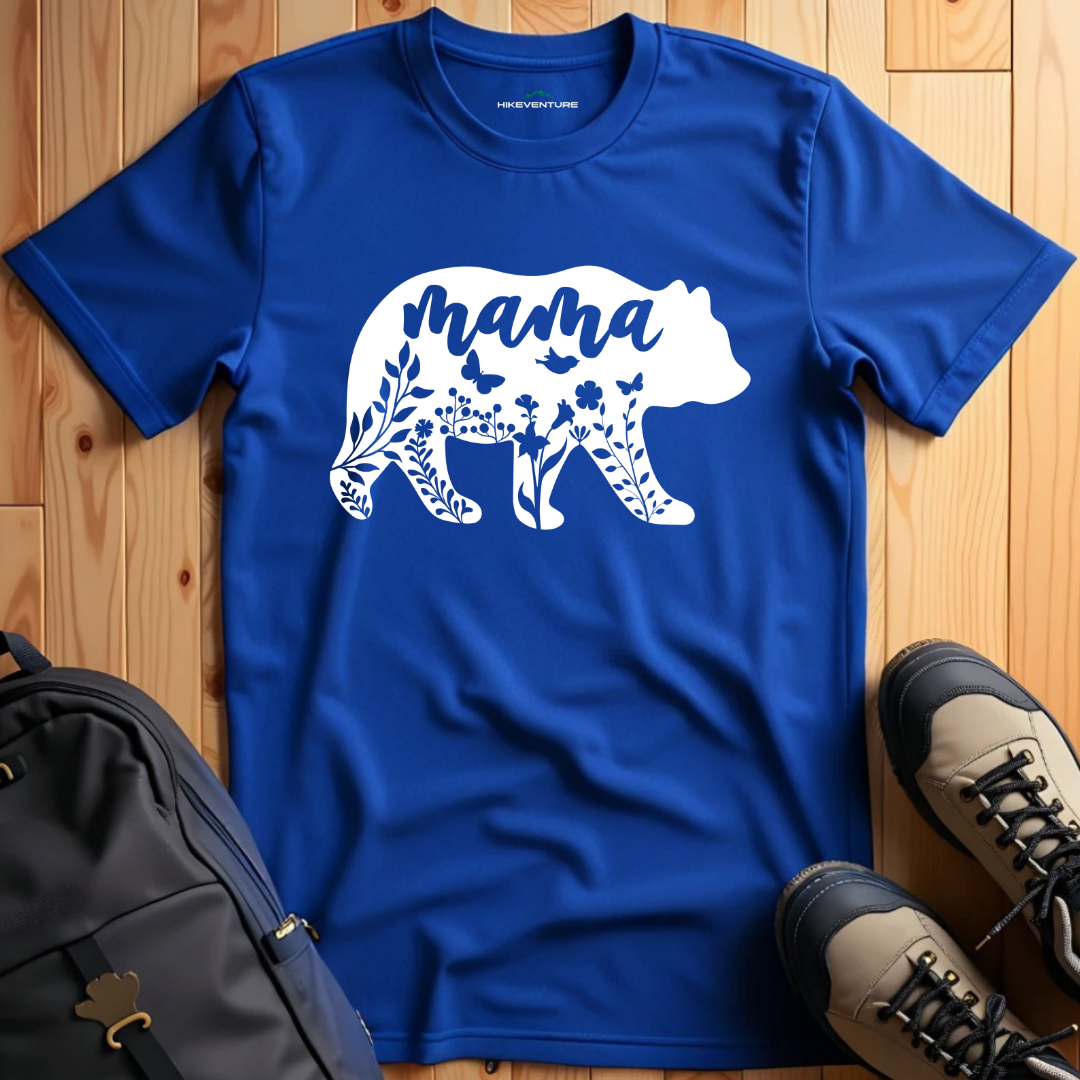 Mama Bear with Flowers T-Shirt
