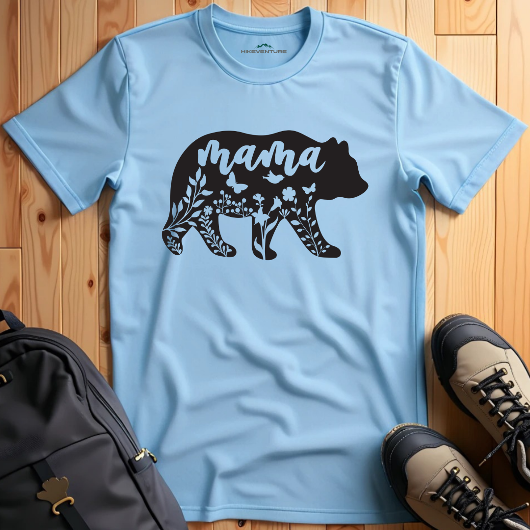Mama Bear with Flowers T-Shirt