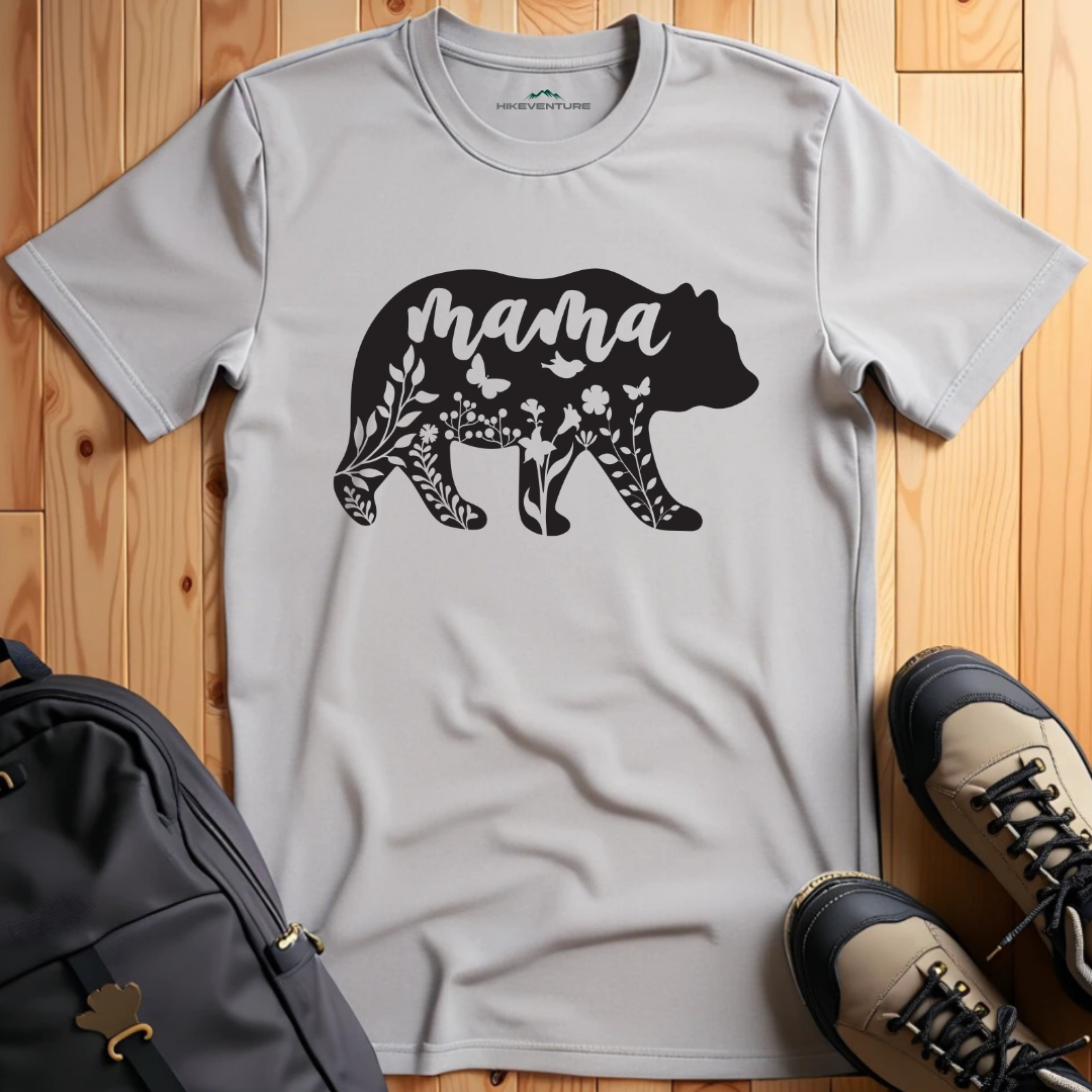 Mama Bear with Flowers T-Shirt