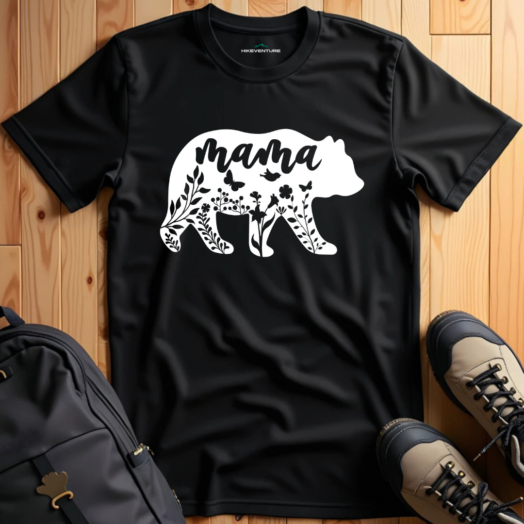 Mama Bear with Flowers T-Shirt