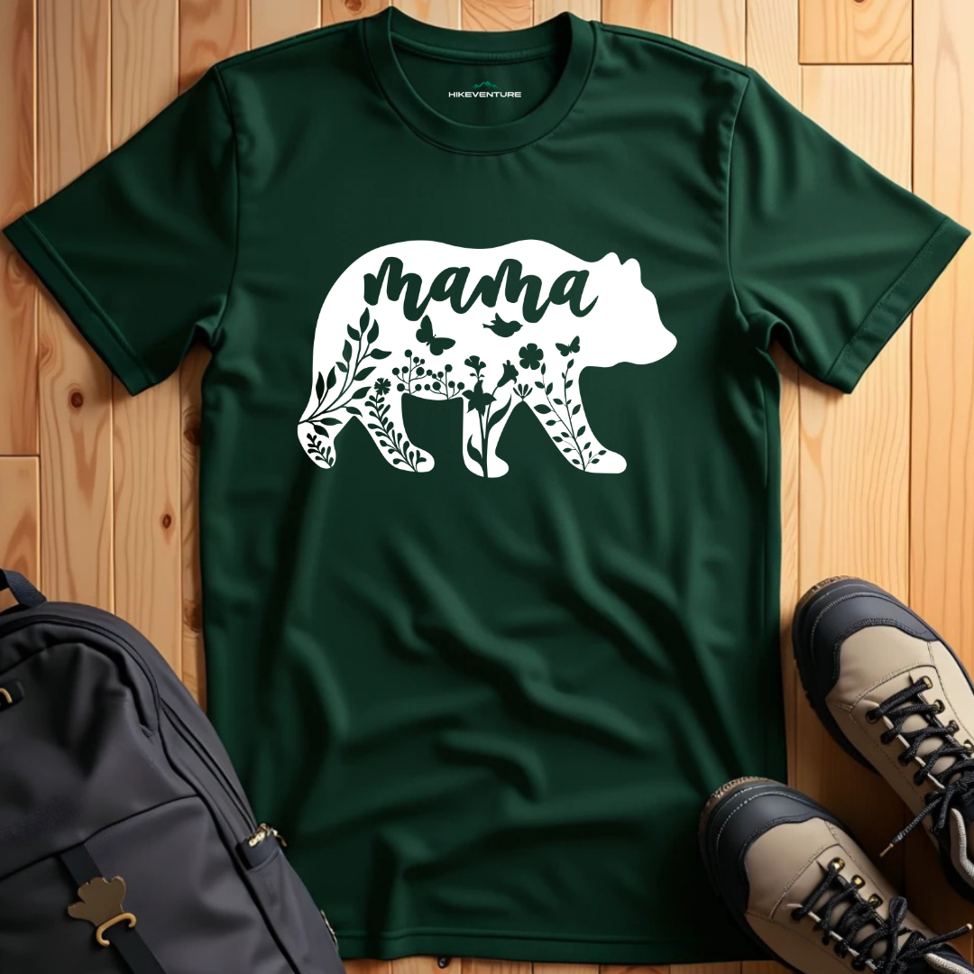 Mama Bear with Flowers T-Shirt