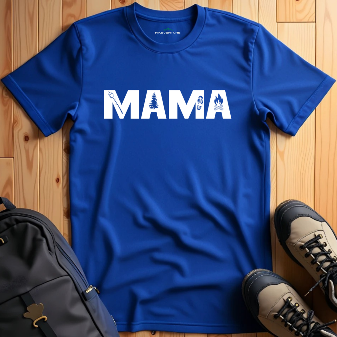 Mama with Hiking & Camping Motifs T-Shirt