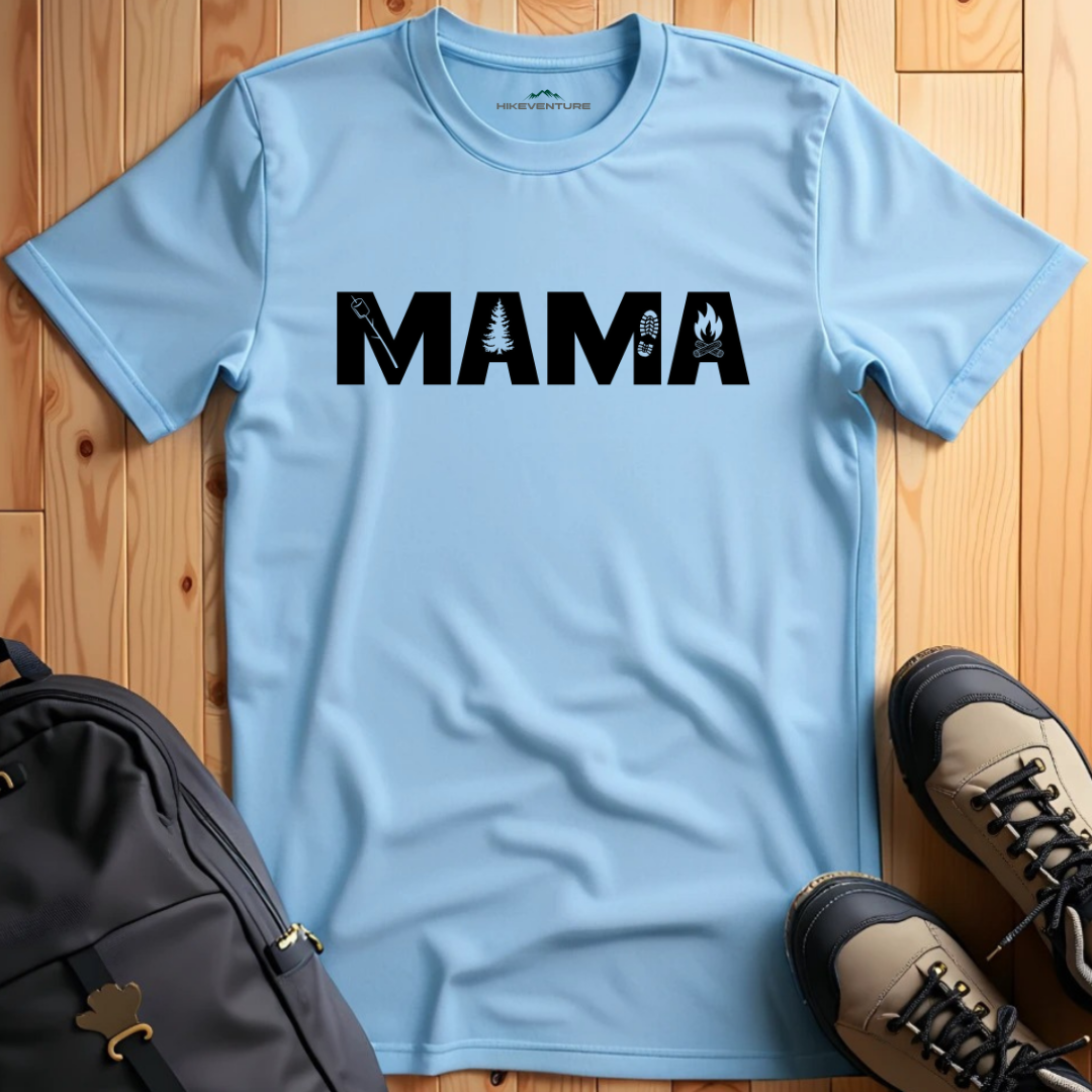 Mama with Hiking & Camping Motifs T-Shirt