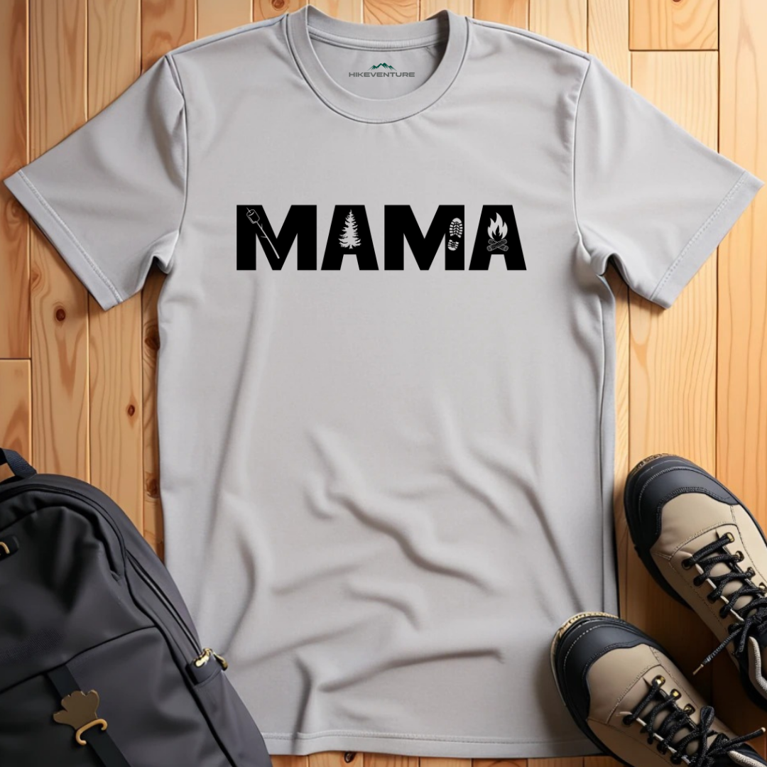 Mama with Hiking & Camping Motifs T-Shirt