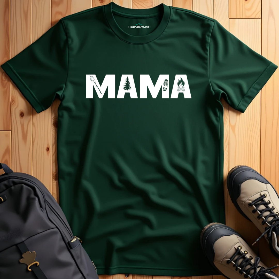 Mama with Hiking & Camping Motifs T-Shirt
