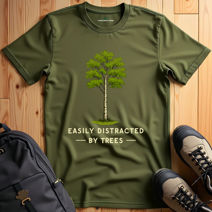 Easily distracted by trees- Birch T-Shirt