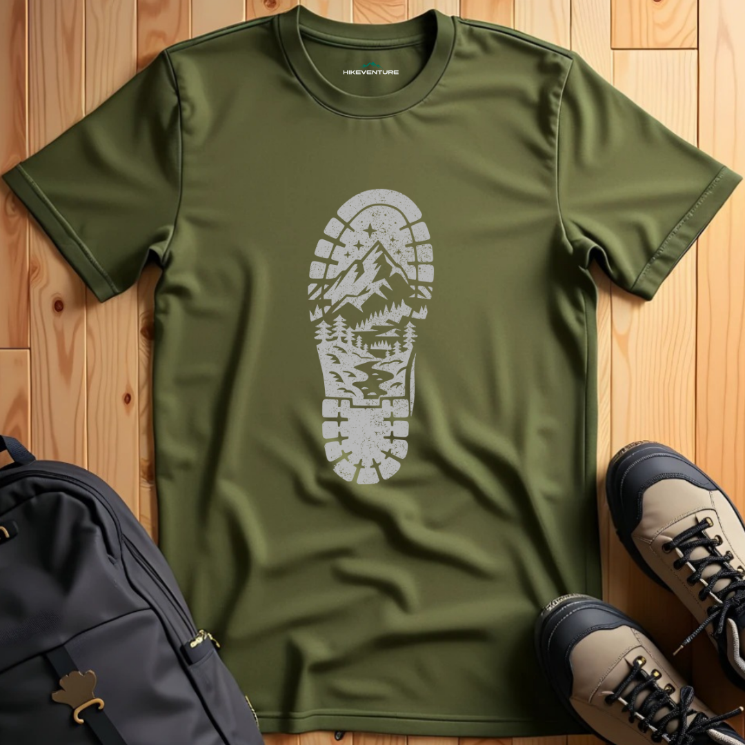 Hiking Boot Footprint T-Shirt