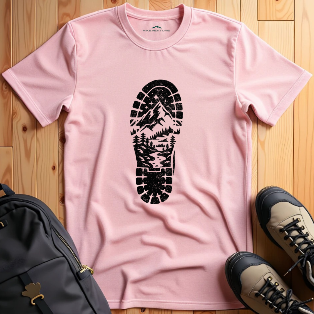 Hiking Boot Footprint T-Shirt