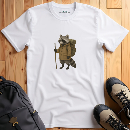 Hiking Raccoon T-Shirt