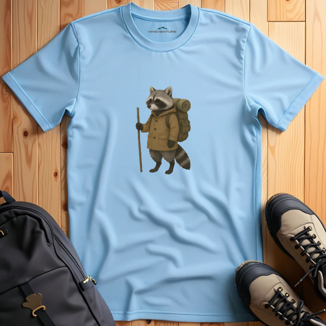 Hiking Raccoon T-Shirt