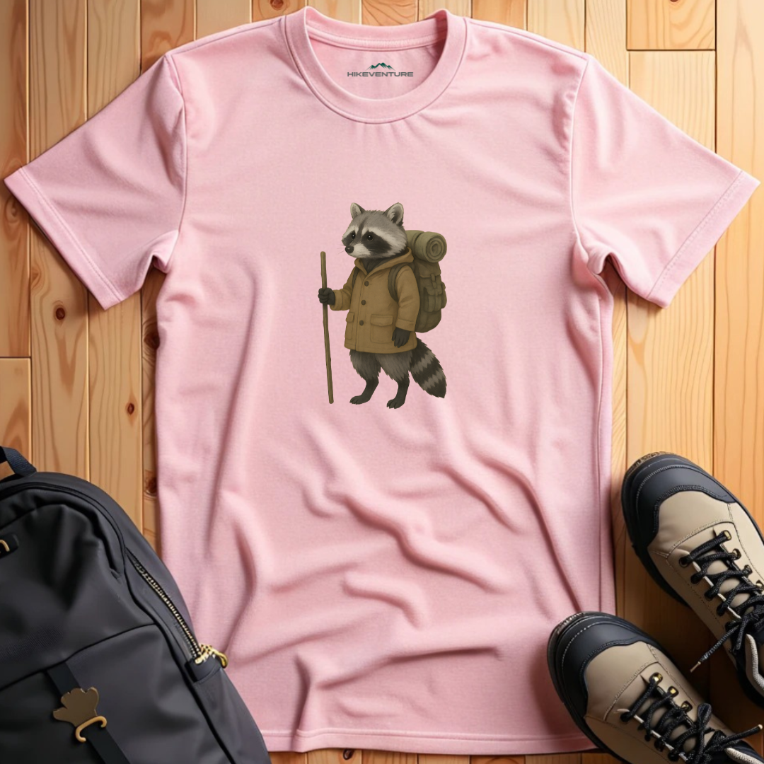 Hiking Raccoon T-Shirt