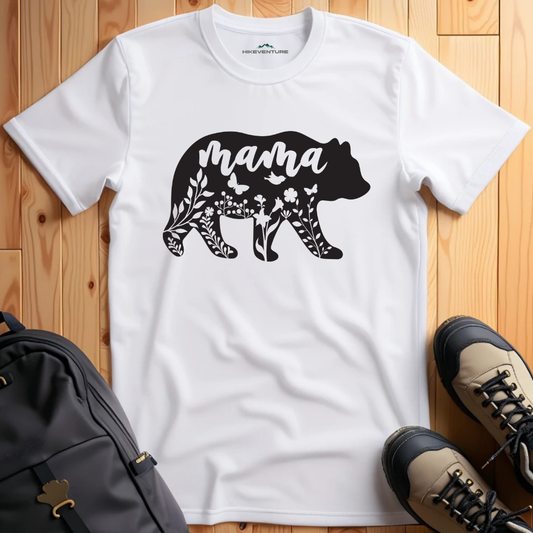 Mama Bear with Flowers T-Shirt