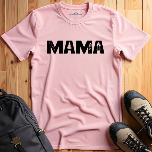 Mama with Hiking & Camping Motifs T-Shirt