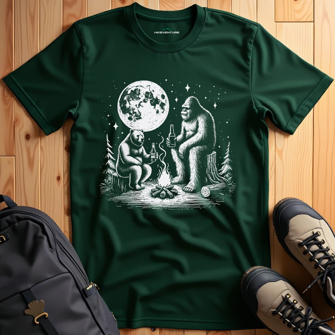 Bear with Bigfoot Drinks T-Shirt