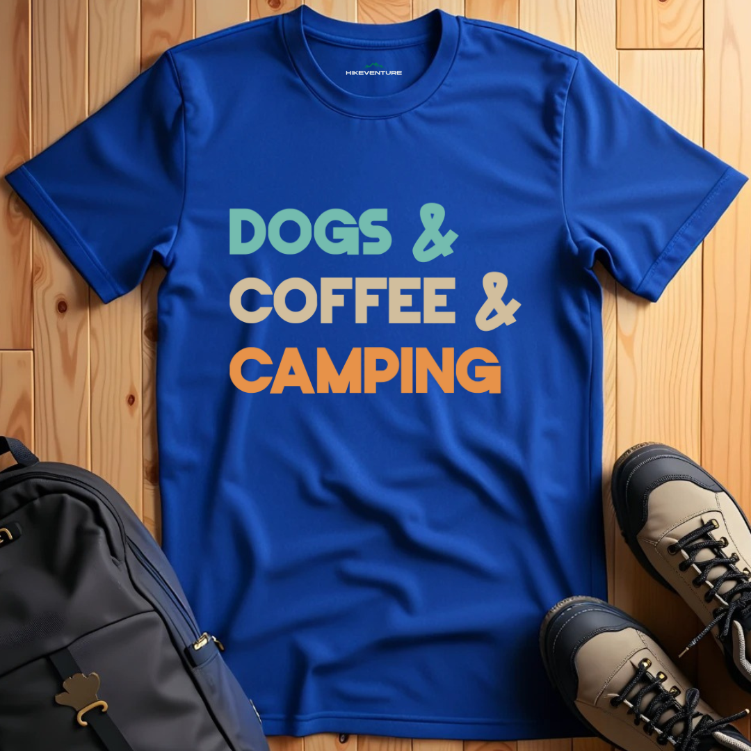 Dogs & Coffee & Camping T-Shirt