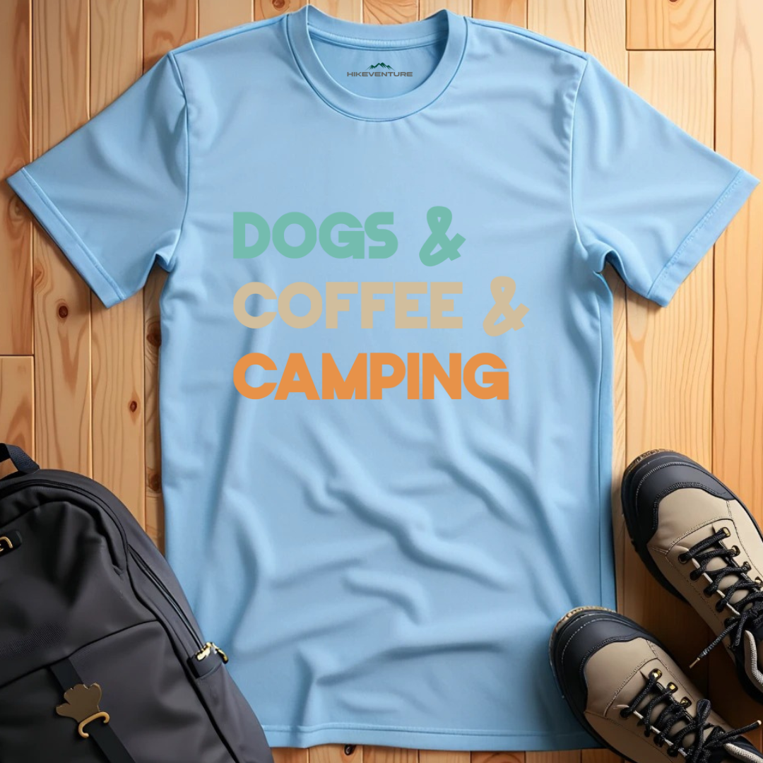 Dogs & Coffee & Camping T-Shirt