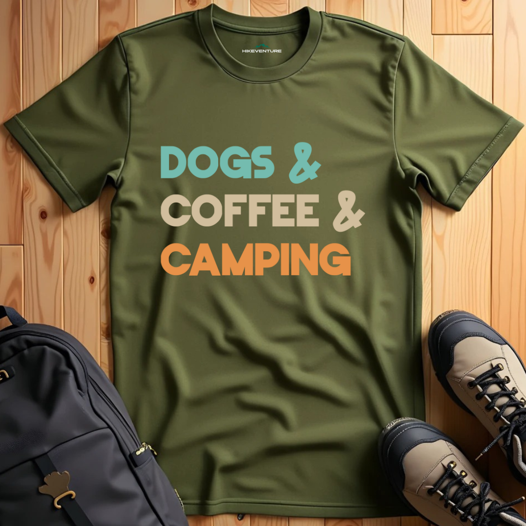 Dogs & Coffee & Camping T-Shirt