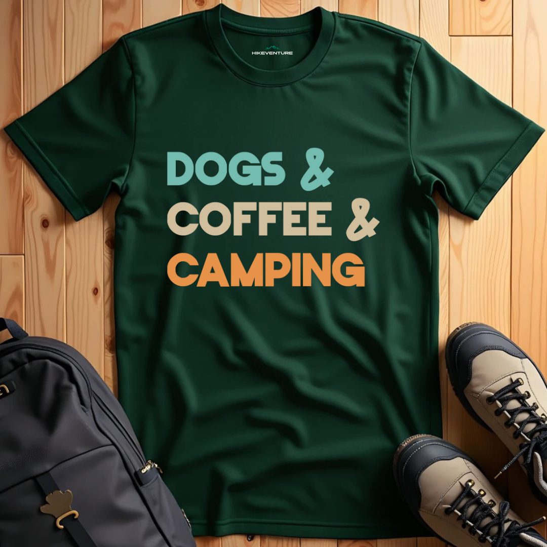 Dogs & Coffee & Camping T-Shirt